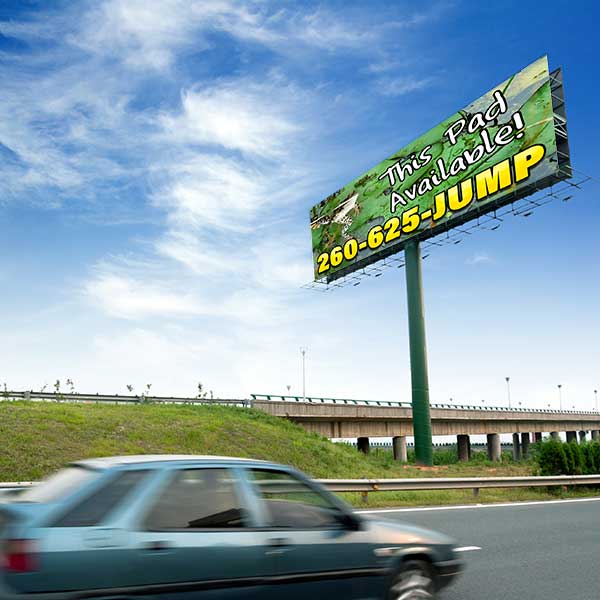 Road with overpass and Bulldog Outdoor billboard Road with overpass and Bulldog Outdoor billboard